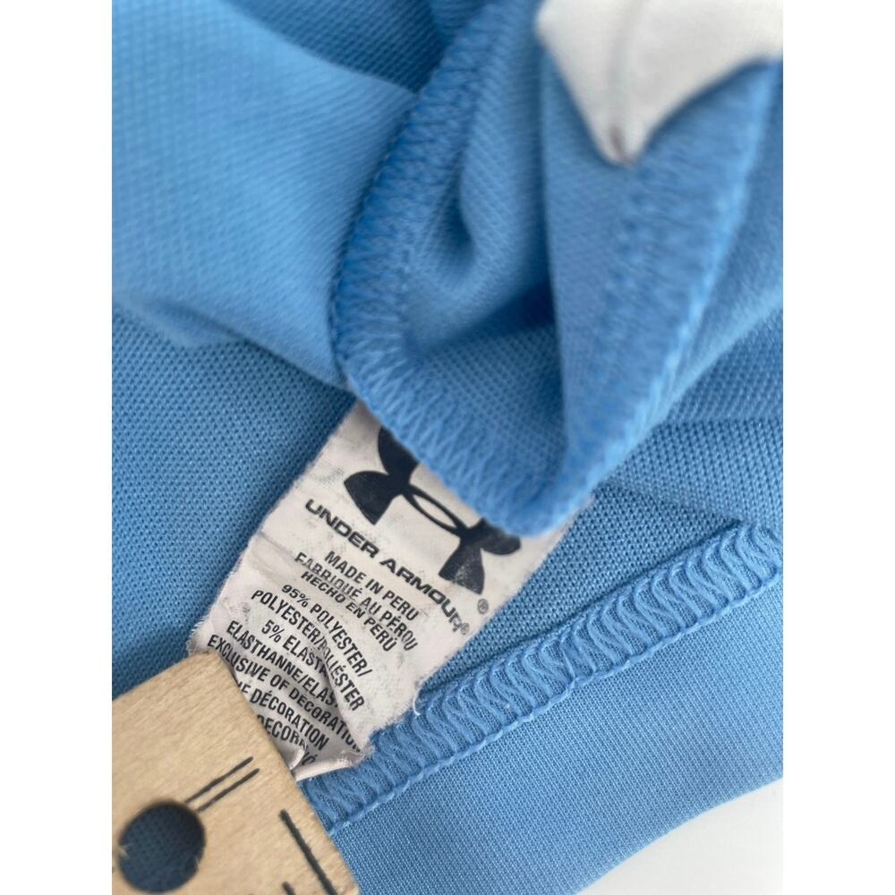 Under Armour Polo Shirt Men’s 3XL Sky Blue HeatGear Loose Fit Preppy Golf - Picture 5 of 8